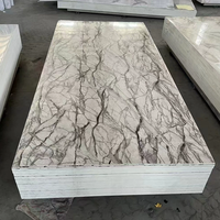 Panneaux de mur de PVC de marbre UV de SPC