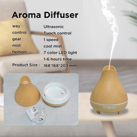 Diffuseur d'huiles essentielles HONETIAN 300 ml à bouton tactile blanc, humidificateur ultrasonique silencieux <36 dB avec fonction de minuterie pour usage domestique