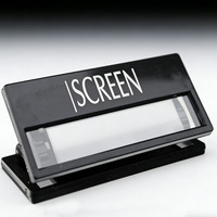 Plaque nominative en plastique noir réutilisable et durable, vierge, avec clip de sécurité, pour toutes les industries, impression personnalisée, vente en gros