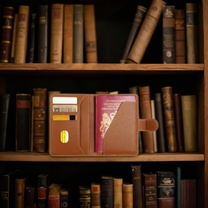 กระเป๋าใส่บัตรเครดิตและพาสปอร์ตแบบมินิมอลกันน้ำ ทำจากหนังแท้ Boshiho น้ำหนัก 65 กรัม - Product Image 5