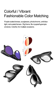 Nuovi Occhiali Smart W611 2026 con Registrazione <span class=keywords><strong>Video</strong></span> 1080P, Chiamate BT, Foto Anti-Vibrazione da 8 Milioni di Pixel, Traduzione AI <span class=keywords><strong>in</strong></span> Tempo Reale - Product Image 6