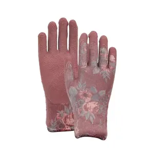 SunnyHope usine de gros jardin travail latex mousse hiver polaire femmes gants de jardin de haute qualité