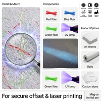 Papier Fibreux 100g Visible et Invisible en Pâte de Bois avec Sécurité UV et Livraison Rapide – Papier Fluorescent Spécial Non Couché