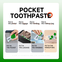 Bâtonnet de dentifrice probiotique jetable pour haleine fraîche et blanchiment, sachet individuel portable, format voyage, OEM en vrac