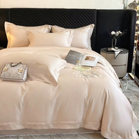 Ensemble de literie classique de luxe en coton égyptien brodé de qualité supérieure, 4 pièces, 300 fils, soyeux, respirant, pour toutes les saisons, draps de lit de luxe pour hôtel