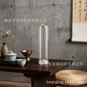 Brûleur d'encens en verre avec clip métallique, anti-poussière, style moderne et minimaliste, décoration d'intérieur, cadeau pour l'inauguration d'une maison - Product Image 1
