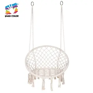 Moderne Macrame Katoenen Touw Schommel Hangmat Stoel Voor Volwassenen W01d303