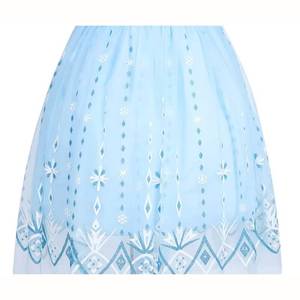 Nouvelle arrivée MS, robe de princesse pour filles, reine des neiges, manches courtes, motif flocon de neige, paillettes, robe bleue bouffante, costume Elsa pour enfants - Product Image 6