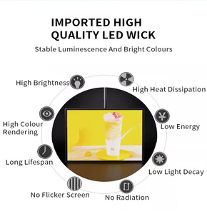 Nhà máy tùy chỉnh <span class=keywords><strong>LED</strong></span> <span class=keywords><strong>Backlit</strong></span> Movie Poster ánh sáng hộp cà phê cửa hàng nhà hàng Bảng Menu hiển thị Khung điều chỉnh quảng cáo hộp Đèn - Product Image 4