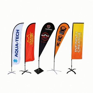 Bandera de Plumas de Poliéster Resistente al Viento e Impermeable para Exteriores, Impresión Digital en Fibra de Vidrio Engrosada, Patrón Personalizado - Product Image 2