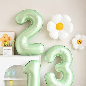 Usine Huaien 40 pouces vert olive Globos anniversaire Jungle décorations de fête hélium numéro feuille ballon Safari anniversaire <span class=keywords><strong>Bash</strong></span> - Product Image 5