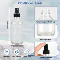 Botol Semprot Kaca Persegi Panjang Transparan Mocpack GB-001 2 oz dengan Pompa Semprot Kabut Halus, Cetak Sablon, Lapisan UV, dan Finishing Frosting Emas