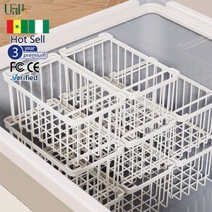 Cesta de Almacenamiento Metálica para Refrigerador con Múltiples Niveles y Estantes, Diseño Desmontable Impermeable y Ecológico para Uso en la Cocina - Product Image 3