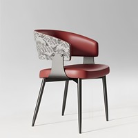 Chaises de restaurant HUALIN de style moderne en cuir PU et métal avec dossiers confortables