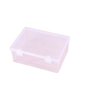 Customized Plastic PP Double Button Transparent Plastic Storage Box with Lid Sample Display Box Jewelry Box