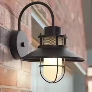 Applique murale extérieure noire éclairage de porte extérieur boîtier en fer jardin lampes murales à LED montées en surface - Product Image 3