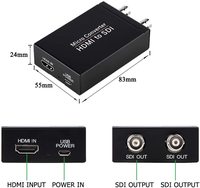 Convertisseur HDMI vers SDI SYONG, HDMI en deux sorties SDI, adaptateur vidéo SD HD 3G-SDI, détection automatique du format, audio stéréo pour caméra