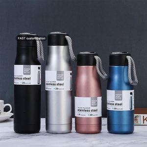 ขวดน้ำเก็บความเย็นสุญญากาศแบบสองชั้น ขนาด 500 มล. ปราศจากสาร BPA พร้อมเชือก ปรับแต่งได้รวดเร็ว - Product Image 1