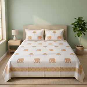 Juego de Cubrecama de Algodón con Estampado Floral, 200 Hilos, Resistente a las Arrugas, Lavable, para Hogar y Hotel - Product Image 3