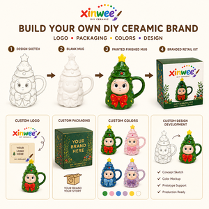 <span class=keywords><strong>Kit</strong></span> de <span class=keywords><strong>Pintura</strong></span> para Tazas de Cerámica con Diseño de Árbol de Navidad, para Niños, Pinta Tu Propia Taza de Café con Personajes Navideños, Set de Regalo de Arte y Manualidades - Product Image 4