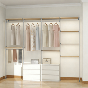 Porte-vêtements simple pour hommes et femmes, à fixer au mur ou au sol, en aluminium, avec un <span class=keywords><strong>design</strong></span> moderne pour le salon - Product Image 3