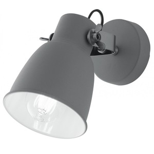 Lampada da Parete Grigia LEGEND 1XE27 12.3X19.5X22CM, Contributo ECO-RAEE Incluso - Product Image 1