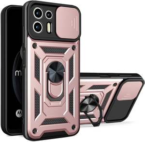 Funda de teléfono con protección de lente de cámara con ventana deslizante para <span class=keywords><strong>ZTE</strong></span> <span class=keywords><strong>Blade</strong></span> V50 Smart <span class=keywords><strong>4G</strong></span> V41 V40 <span class=keywords><strong>Vita</strong></span> <span class=keywords><strong>V30</strong></span>, anillo a prueba de golpes, funda trasera con soporte - Product Image 1