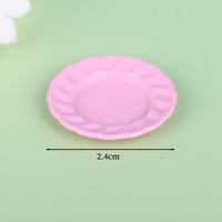 Accessoires miniatures pour maison de poupée 1/12, mini assiette en céramique, modèle de vaisselle de cuisine simulée, jouets pour la décoration de maison de poupée