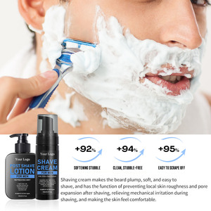 Crema de afeitar de espuma para el cuidado de la barba para hombres de Etiqueta Privada, loción para después del <span class=keywords><strong>afeitado</strong></span>, crema de afeitar calmante hidratante para hombres - Product Image 5