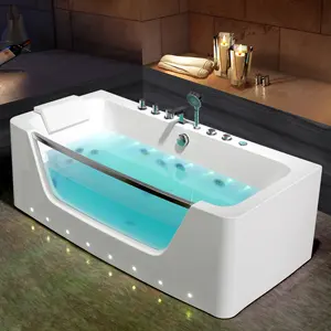 Acrylic Whirlpool Massage Bathtub High Quality Whirlpool Tub Massage Rectangle For 2 People