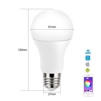 Ampoule LED intelligente WiFi Tuya A60 9W, contrôle par application, ampoule LED SMD WiFi pour la maison, l'hôtel et l'extérieur