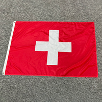Drapeaux suisses de 3 x 5 pieds, drapeaux rouges avec croix blanche, imperméables, drapeaux internationaux de pays du monde entier, bannières