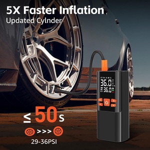 Phổ 6000mAh xách tay <span class=keywords><strong>DC</strong></span> 12V hiển thị kỹ thuật số 150PSI không dây máy nén khí nhỏ xe lốp Inflator với LED ánh sáng - Product Image 2