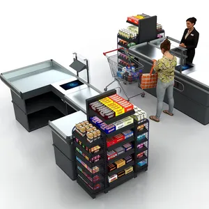 Counter Supermarket Retail Store Wide Used Checkout Counter Cashier