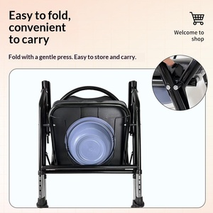 <span class=keywords><strong>Silla</strong></span> de Inodoro Plegable, Ajustable y Reforzada, Móvil, <span class=keywords><strong>para</strong></span> Ancianos y Mujeres Embarazadas, con Masaje Terapéutico Clase II - Product Image 4