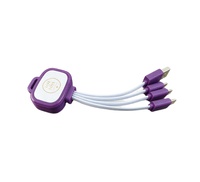 Kabel Pengisi Daya USB Tipe C 2 in 3 dengan Lampu Berpendar dan Logo Custom, Hadiah Promosi dengan Cetak Logo Sesuai Pesanan