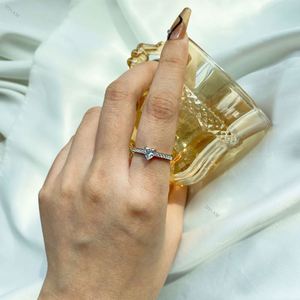 Dylam in Stock Fast Shipping Simplicity Minimalist 5A Level <b>CZ</b> Stone Wedding <b>Rings</b> Heart Love 925 Silver Sterling <b>Rings</b> Jewelry - Product Image 3