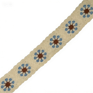 Passamaneria in pizzo <span class=keywords><strong>all</strong></span>'<span class=keywords><strong>uncinetto</strong></span> solubile in acqua, Nastro <span class=keywords><strong>all</strong></span>'<span class=keywords><strong>uncinetto</strong></span> etnico a quadrati granny, Pizzo ricamato personalizzato per abbigliamento - Product Image 2