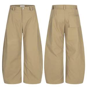 Pantalones Casuales Estilo Americano 11KN Color Caqui, Unisex, Mezcla de Poliéster Sorona, Transpirables, Simples, Retro, Ajustados, Versátiles y Holgados - Product Image 5