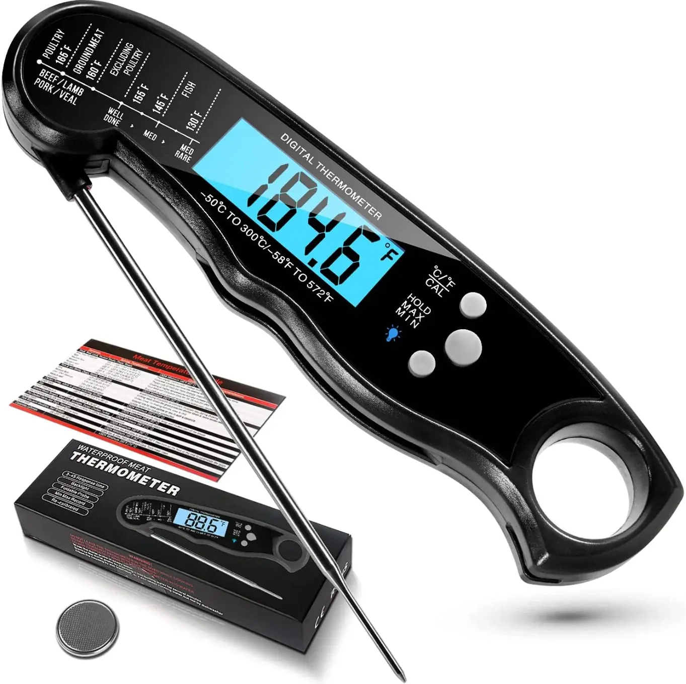 LDT-776スマート防水インスタント読み取りミートクック温度計デジタルキッチン食品温度計