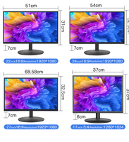 Moniteur WEIER 19 pouces 75 Hz Écrans incurvés pour PC Affichage Ordinateur de bureau Moniteurs CCTV
