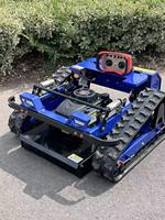 Robot souffleur de neige industriel sans fil télécommandé, tondeuse à gazon DIY à essence/diesel avec démarrage et déplacement sur chenilles