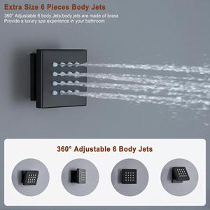16 Stainless Steel Waterfall <b>Shower</b> <b>Systems</b> Inspired by Spa Equipped With Rain Nozzles Body Nozzles Sliding for Hotel Use BXW-03 - Product Image 3