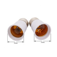 Usine E27 à E27 adaptateur d'extension de douille 2.55in/6.5cm connecteur de convertisseur de douille à vis de lampe pour support d'ampoule à la maison