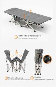 OEM <span class=keywords><strong>Catre</strong></span> <span class=keywords><strong>Cama</strong></span> Plegable portátil ligero al aire libre viaje jardín tienda de campaña cuna individual <span class=keywords><strong>cama</strong></span> plegable de lujo con bolsa de transporte - Product Image 3