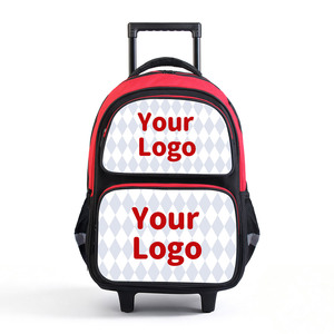 Verschleißfester Gamer-Muster Roter Rollrucksack, Reflektierendes Band Kinder Schulranzen Trolley-Rucksack für die Grundschule - Product Image 6