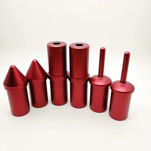 Custom CNC Machining Aluminum Parts Red Anodized Alloy Sleeve Pin Tip Cover for Machining Precision Machined Components - Product Image 1