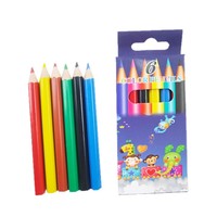 Crayons de couleur en plastique pour enfants, mini-set de dessin et d'écriture pour l'école primaire, avec mine non soluble, motif dessin animé