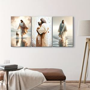 Inspiration chrétienne toile mur Art cadre en bois impression haute définition décoration de la maison édifiante foi jésus peintures - Product Image 4