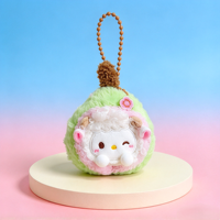 Porte-clés en peluche personnalisé en usine, motif mouton guave, breloque de sac, jouet en peluche chiot, figurine en peluche pour machine à griffes